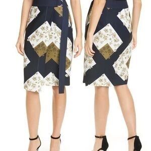 Ted baker London Saphirr Floral Print Wrap Skirt